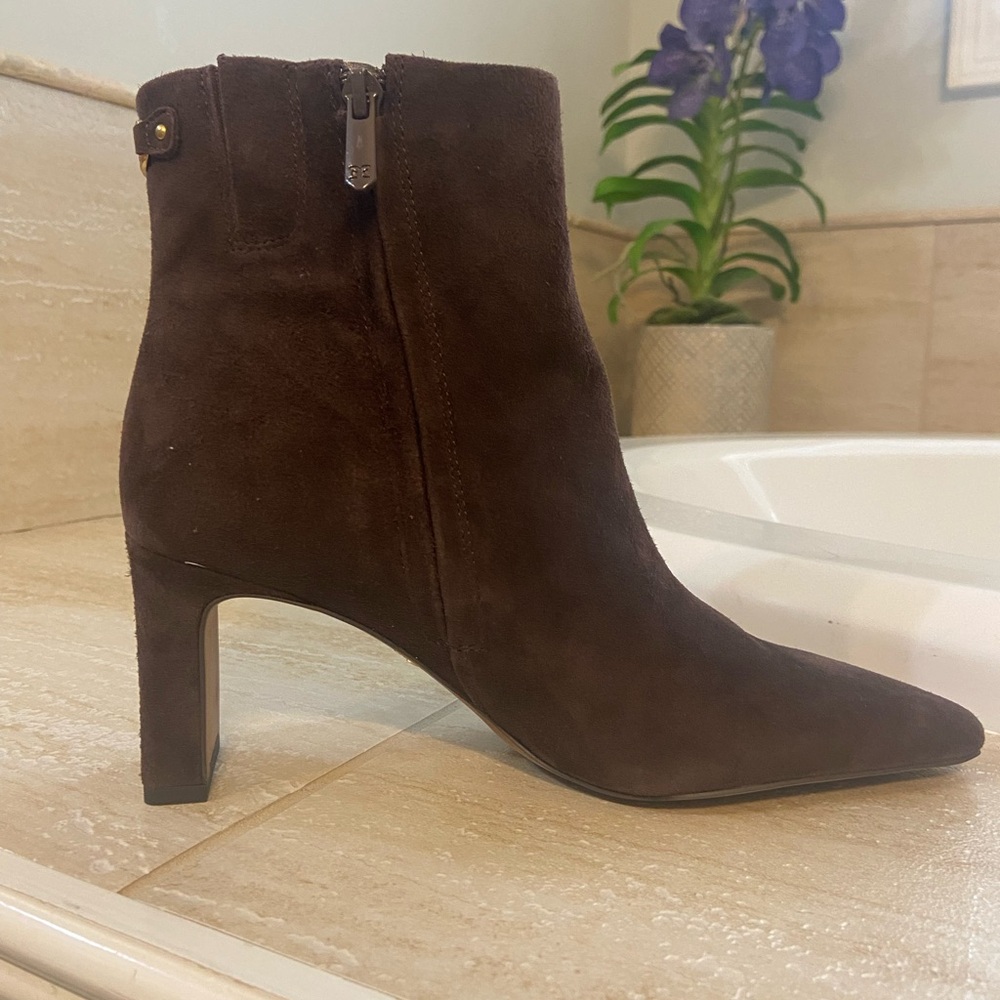 Brown Suede Ankle Boots
